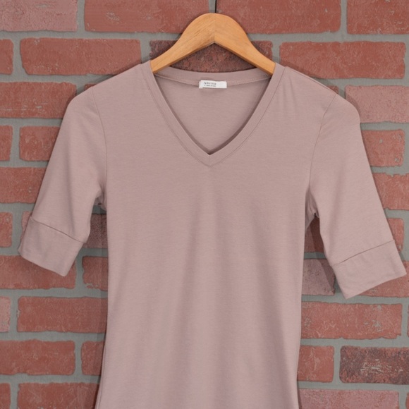 2/$5 Sale - Half Sleeve Spandex Tee - Mauve - Picture 8 of 9